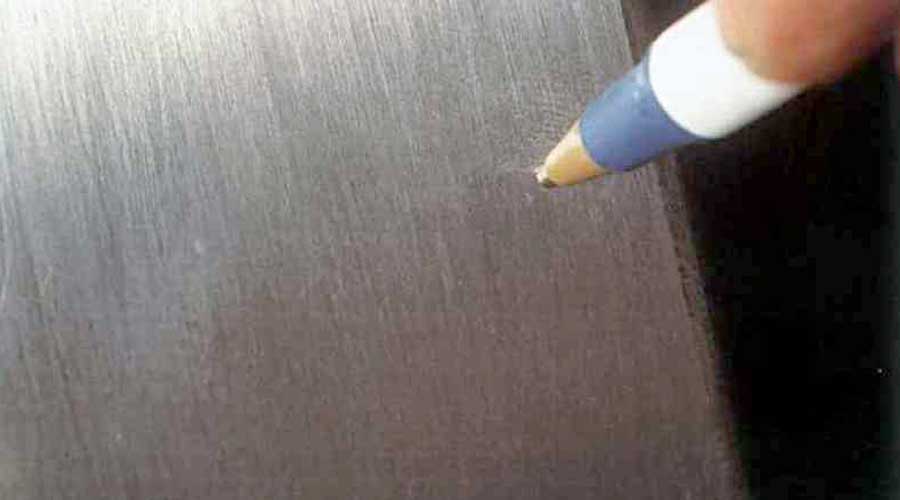 Plating Inspection pen pointing out roll